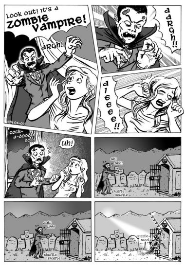 Look Out! It's A Zombie Vampire!
