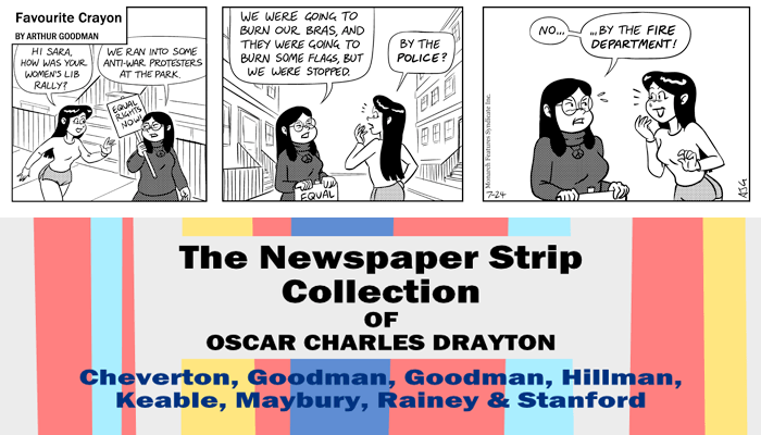 Favourite Crayon - 24th July 1975. Excerpt from "The Newspaper Strip Collection of Oscar Charles Drayton".