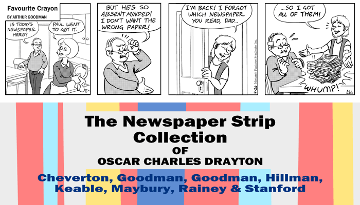 Favourite Crayon - 26th July 1975. Excerpt from "The Newspaper Strip Collection of Oscar Charles Drayton".